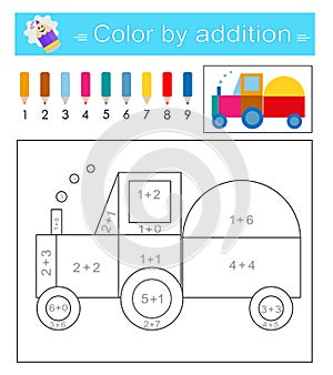 Math activity for kids. Developing numeracy skills.
